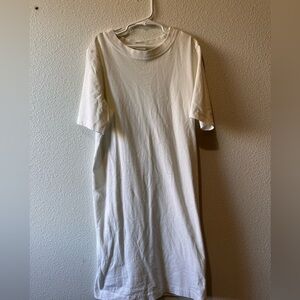 Classic White Womans T-Shirt Dress
